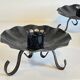 3 bougeoirs en fer noir vintage