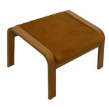 Vintage ikea poang tan leather cantilever footstool ottoman design