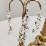 Classic bronze and crystal sconces. France 1950s.