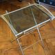 Nickel-plated metal dessert trolley