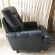 Former black leather chair
