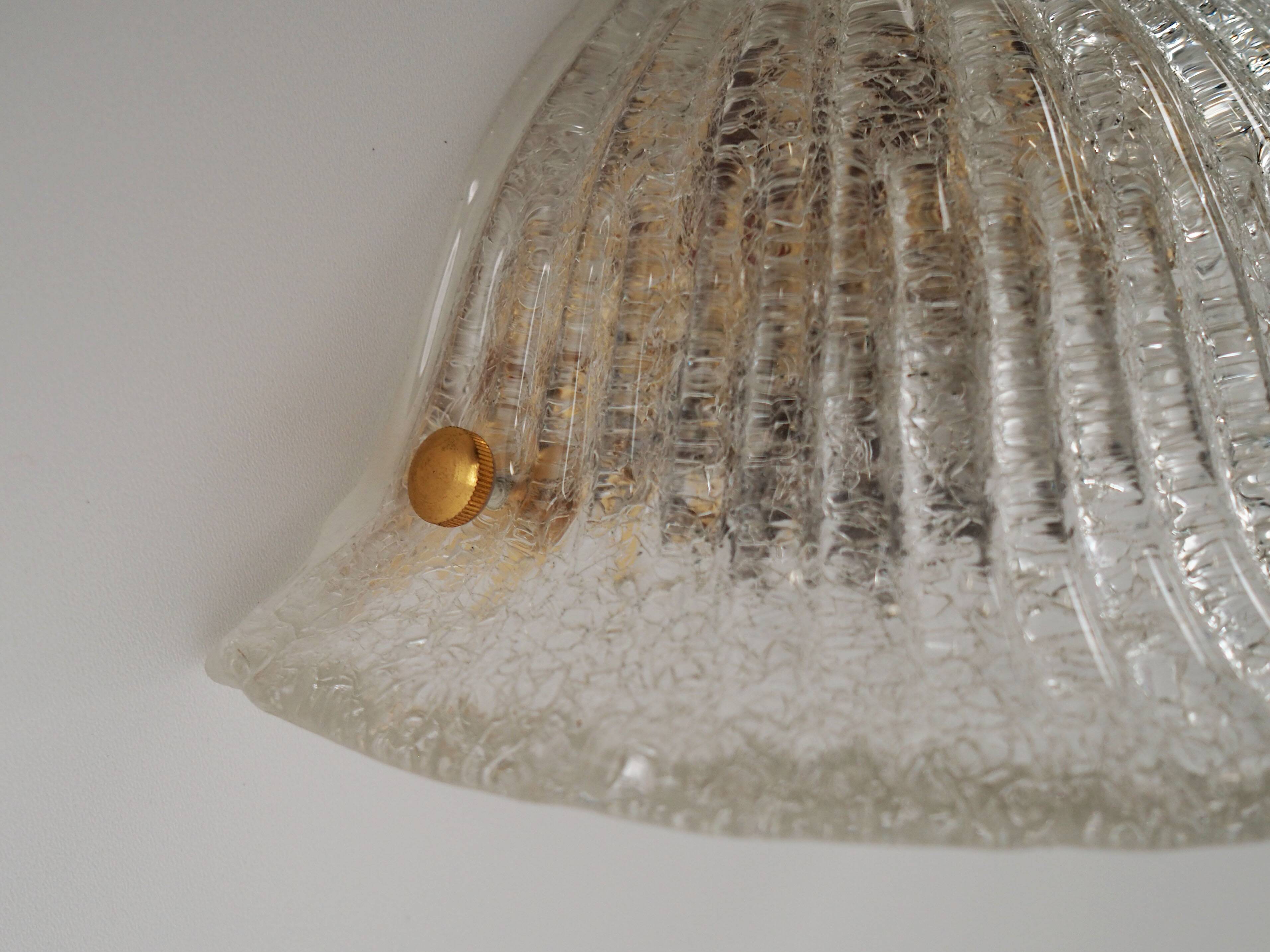 Wall lamp, Murano glass, Italian design, 1970s, manufacture: Italy
