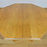 Vintage elm dining table Maison Regain, 1980