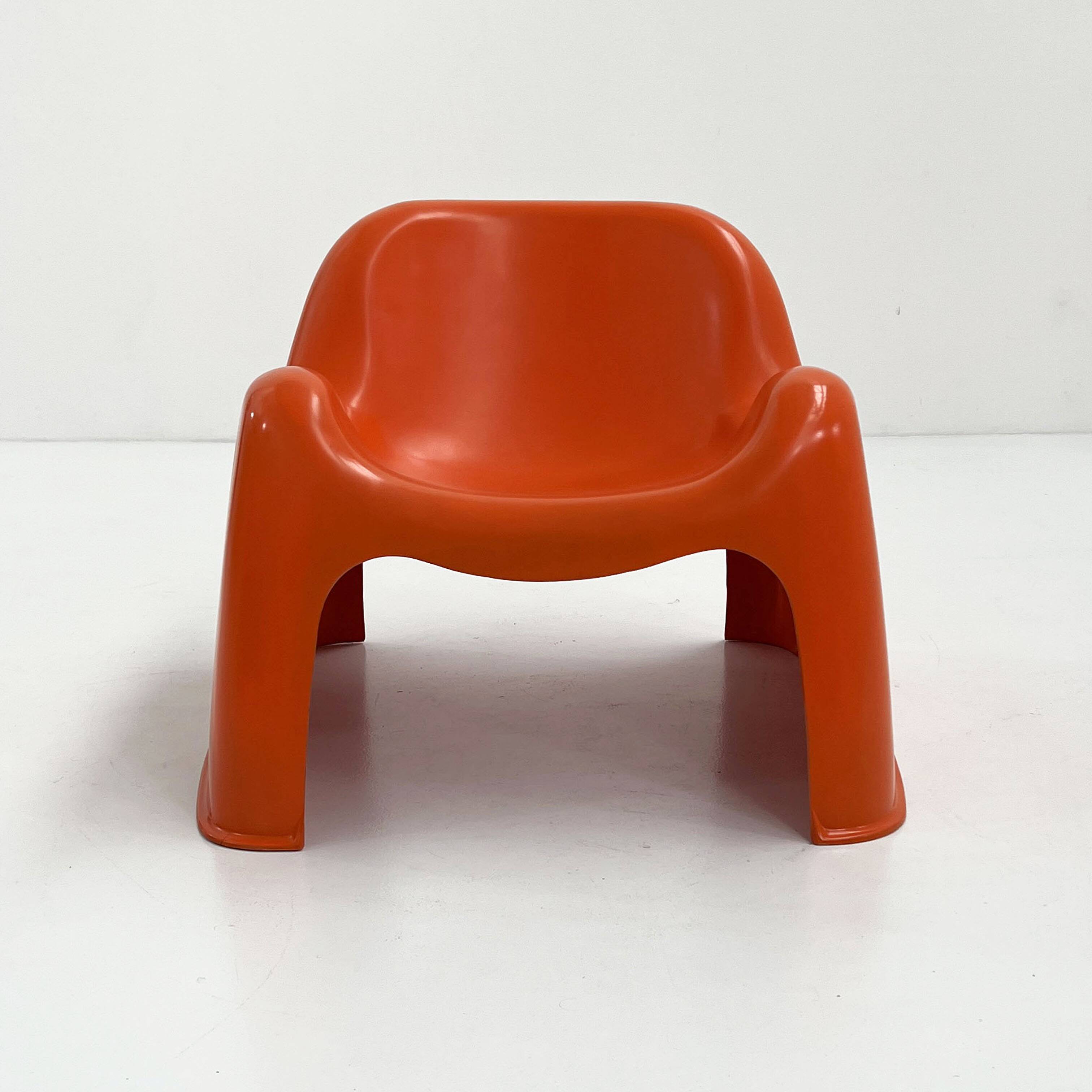 Fauteuil Toga orange par Sergio Mazza pour Artemide, 1960