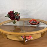 Mid-Century Retro Vintage Oak-Style Coffee Table by Nathan Furniture  Edged
