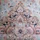 Silk cashmere rug pastel tones floral patterns India Kashmir vintage 181 cm x 286 cm