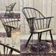 19th century English armchair in 19th century elm and beech