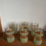 6 vintage glasses