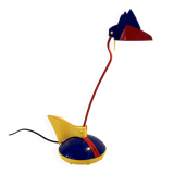 Lampe de bureau toucan bleu et rouge de brilliant leuchten Germany, 1980