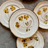 5 dessert plates in hand-painted Italian earthenware