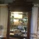 Miroir biseauté de style Henri ii en noyer