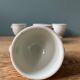 Lot de 5 coquetiers anciens en porcelaine blanche