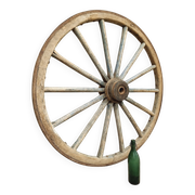 Antique cart wheel wagon wheel XXL oak wood 126 cm