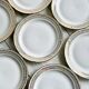 Set of 12 vintage porcelain dessert plates