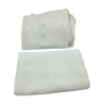 Nappe blanche brodé ancienne et 8 serviettes