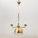 Chandelier Erik Höglund Brass and glass Sweden 1960