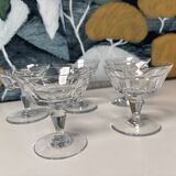 Ensemble de 5 coupes à champagne cristal