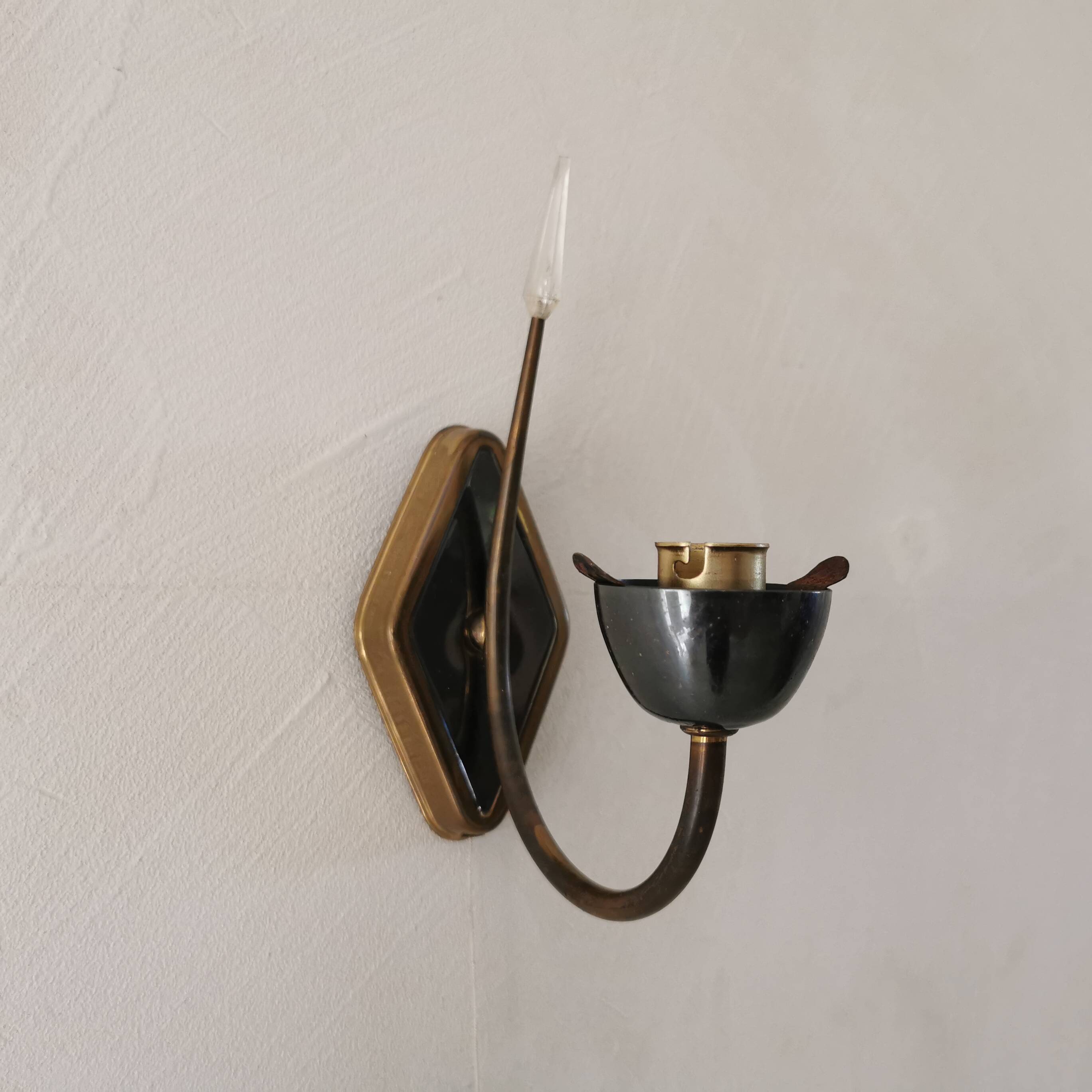 Gold metal wall lamp