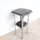 Table harness pedestal table chrome marble 1970