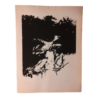 Signed and numbered lithograph by Yankel