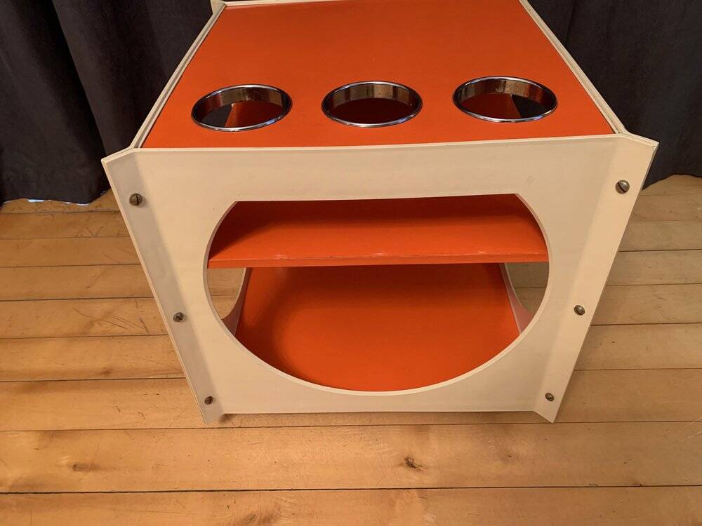 Space Age mobile bar table, 1970s