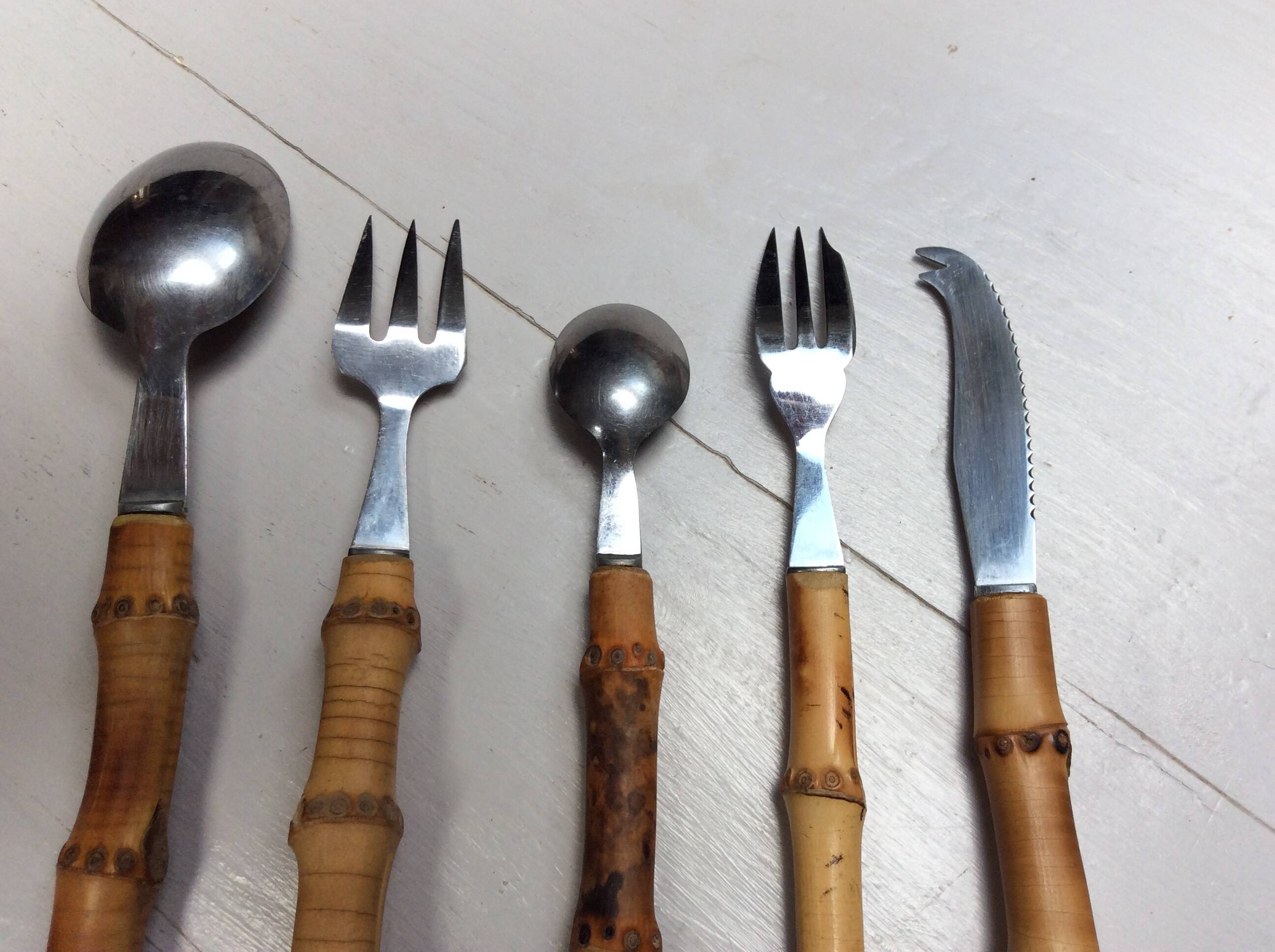 Bamboo cutlery set