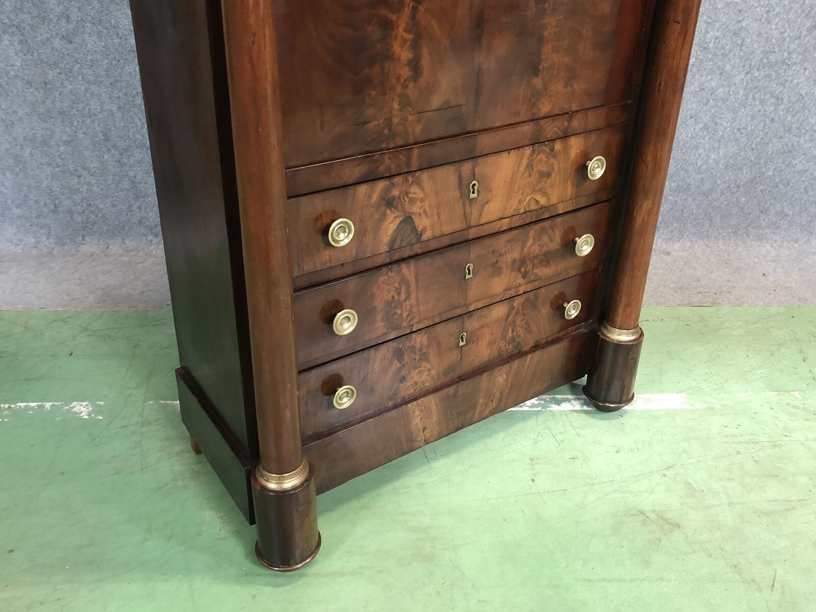 Mahogany empire writing desk 19th century