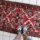 Tapis Ancien Fait Main Malayer du Moyen-Orient – 87 x 270 cm - 1C1006