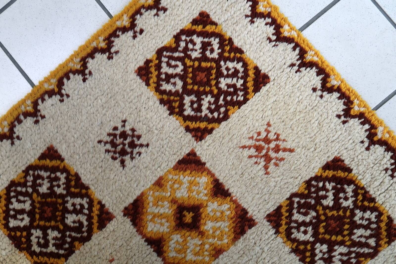 Tapis Vintage Savonnerie en Laine (77cm x 146cm), Années 1960
