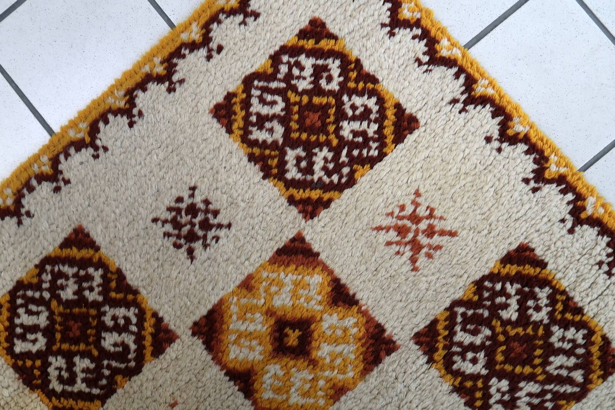 Tapis Vintage Savonnerie en Laine (77cm x 146cm), Années 1960