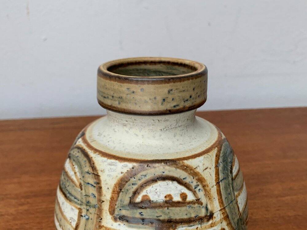 Danish vase from the mid-century pottery studio of Søholm, 1960s.