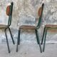 Trio of industrial tubular chairs - design 1960