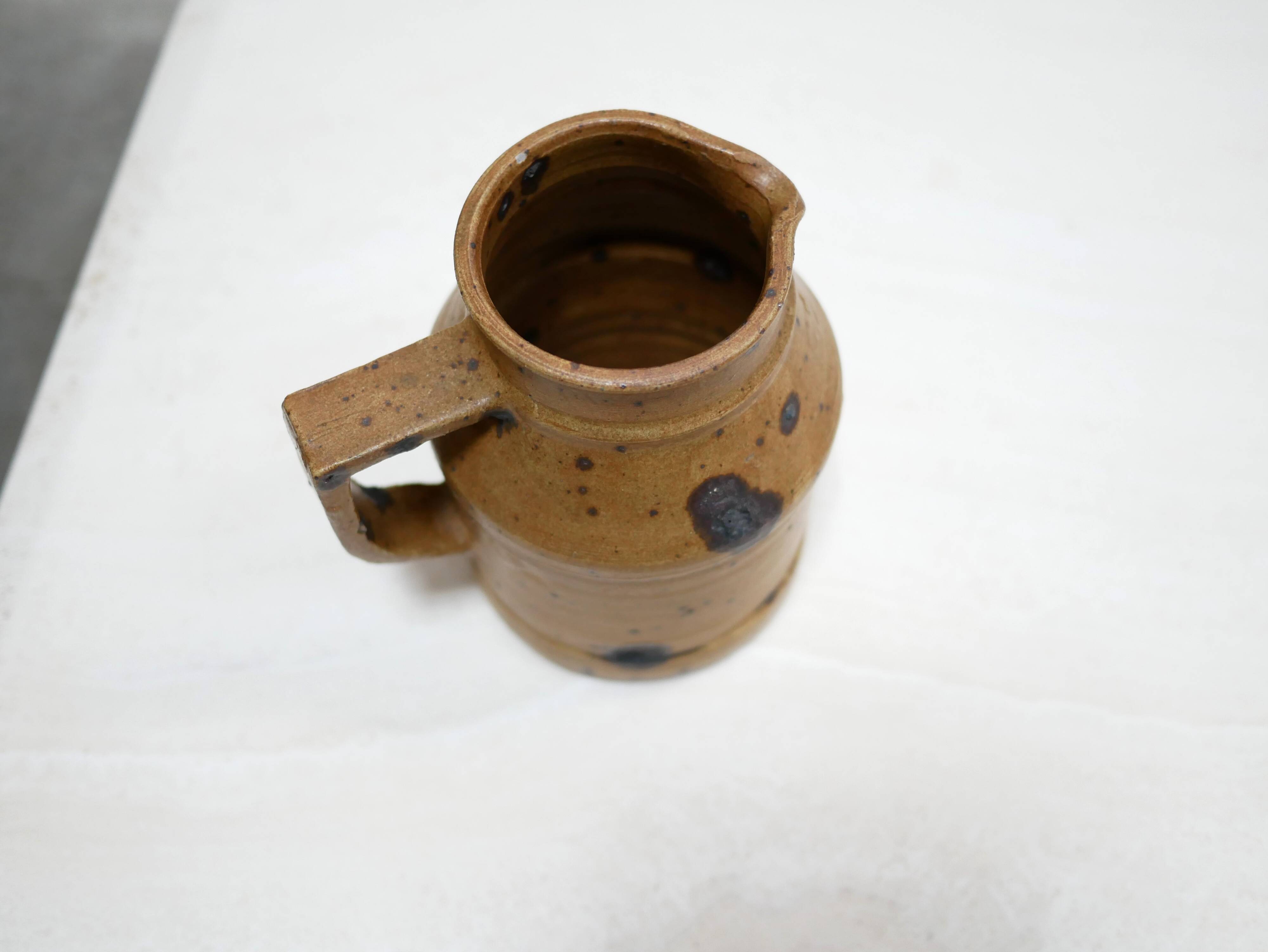 Vintage pitcher in pyrite stoneware