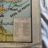 Hatier Kaeppelin school map poster n°10 Brittany Vendée