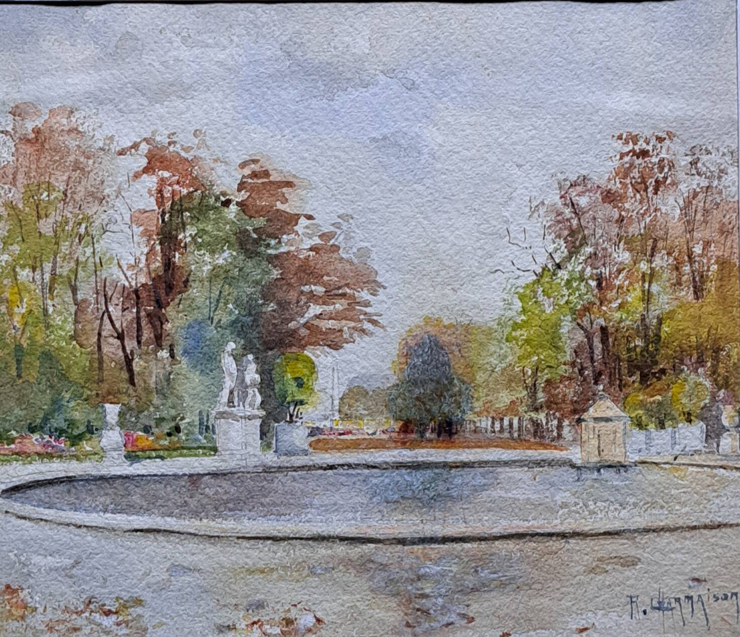 Impressionist watercolour signed Raymond CHARMAISON - French School - PARIS - circa 1920