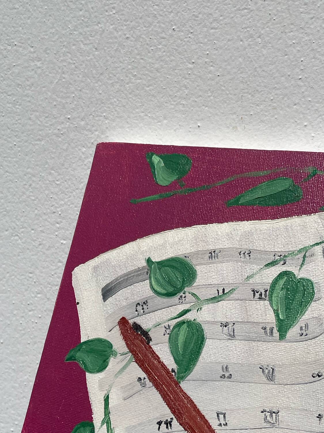 Still life with vase and violin