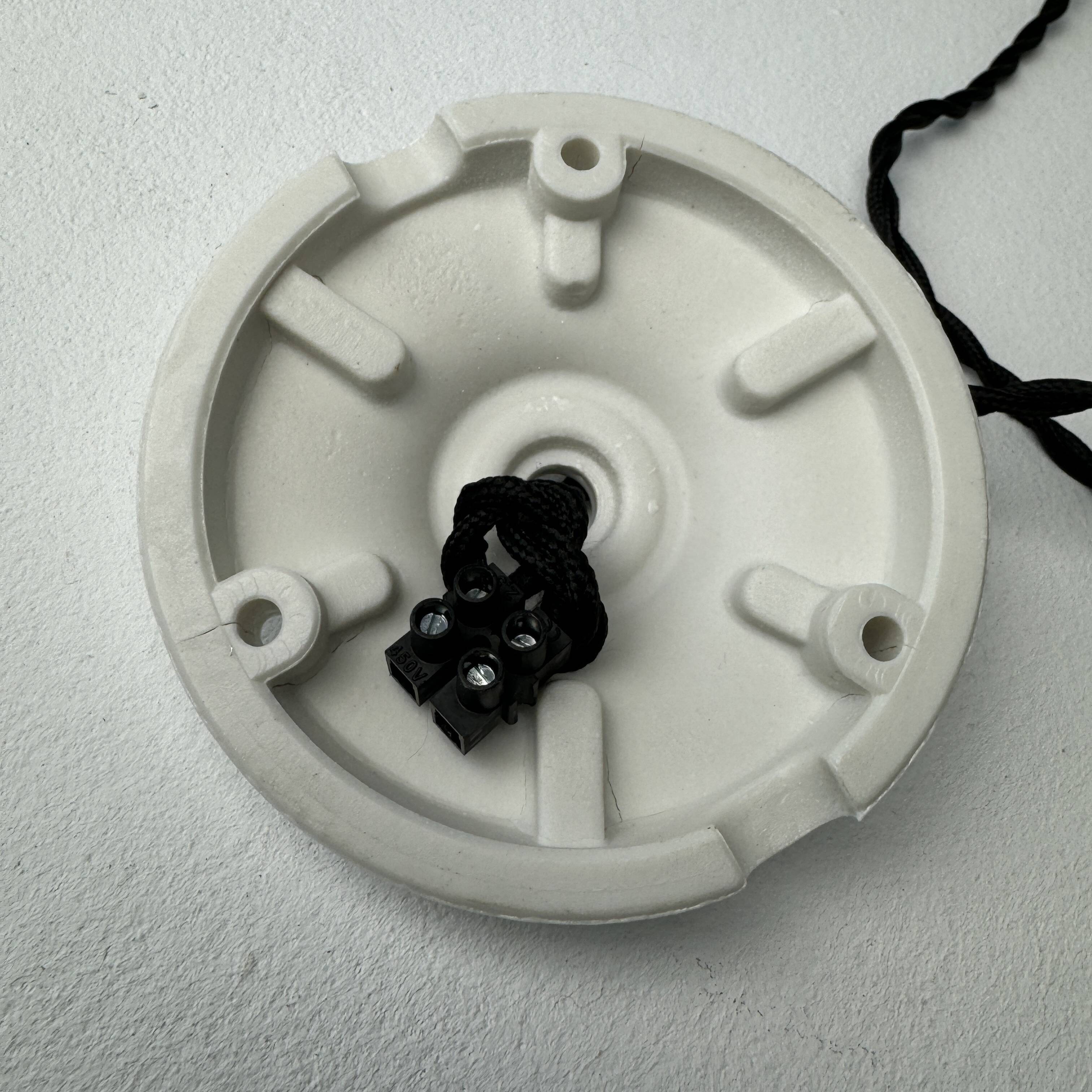 Pair of old vintage granite glass pendants