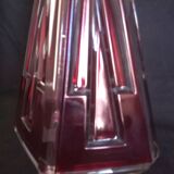 Art Deco carafe in red cut glass, in the style of Karl Palda