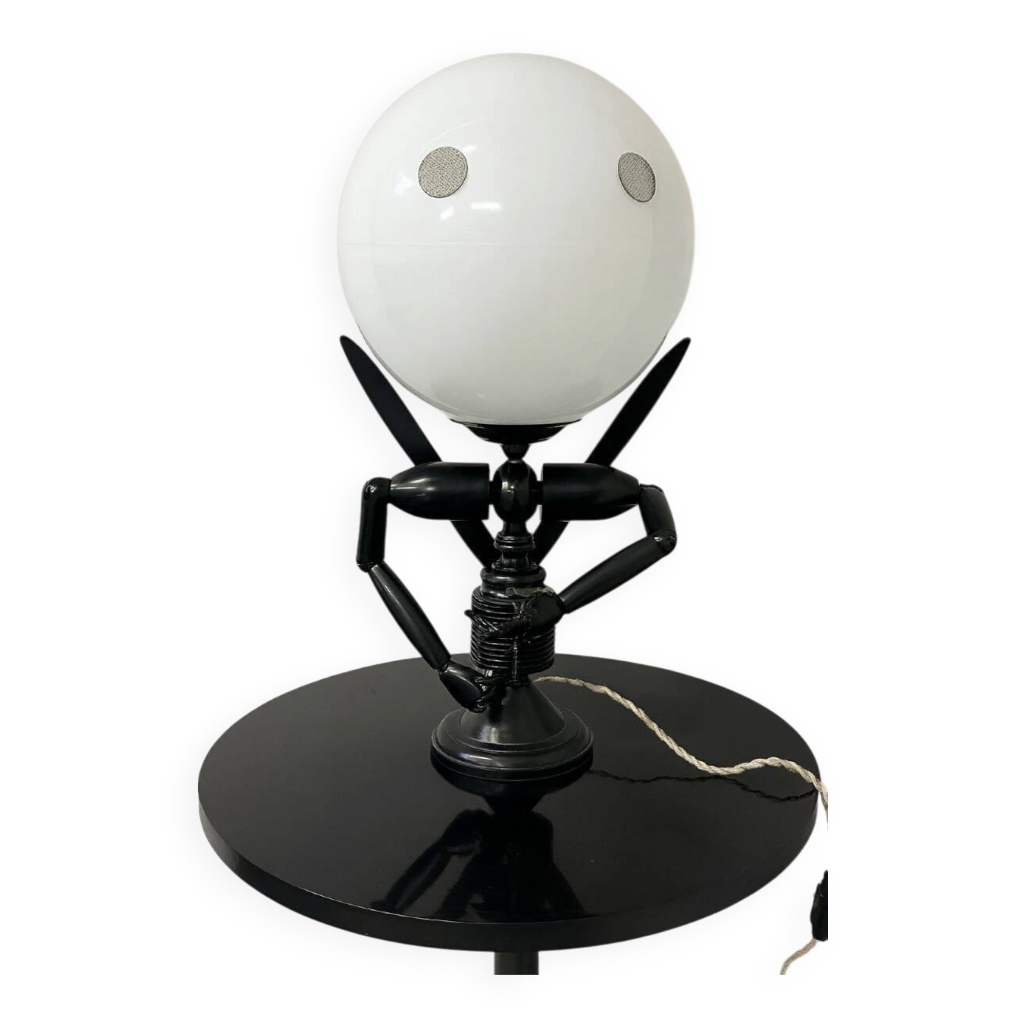 unusual modernist lamp made of thermoformed material by the brand Mister Babache