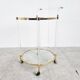 Brass and lucite drinks trolley, 1970s