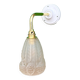 Curved tulip vintage Art Deco wall light in frosted glass