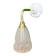 Curved tulip vintage Art Deco wall light in frosted glass