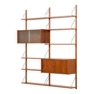 Danish vintage wall unit in teak  by PS system, Randers, 1960s