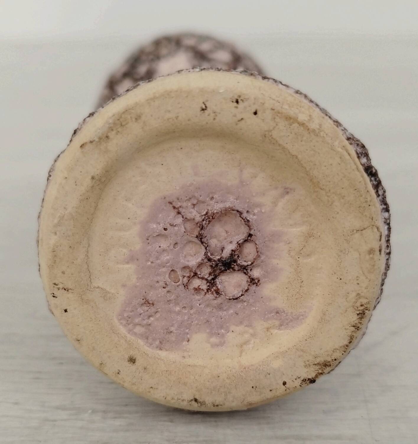 Soliflore Vase Ceramic Vallauris Fat Lava Vintage