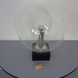 Large Glass Globe & Marble Table Lamp from Erco, 1960s