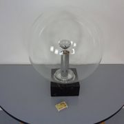 Large glass globe and marble table lamp from Erco, 1960s.