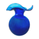Blue ruff vase