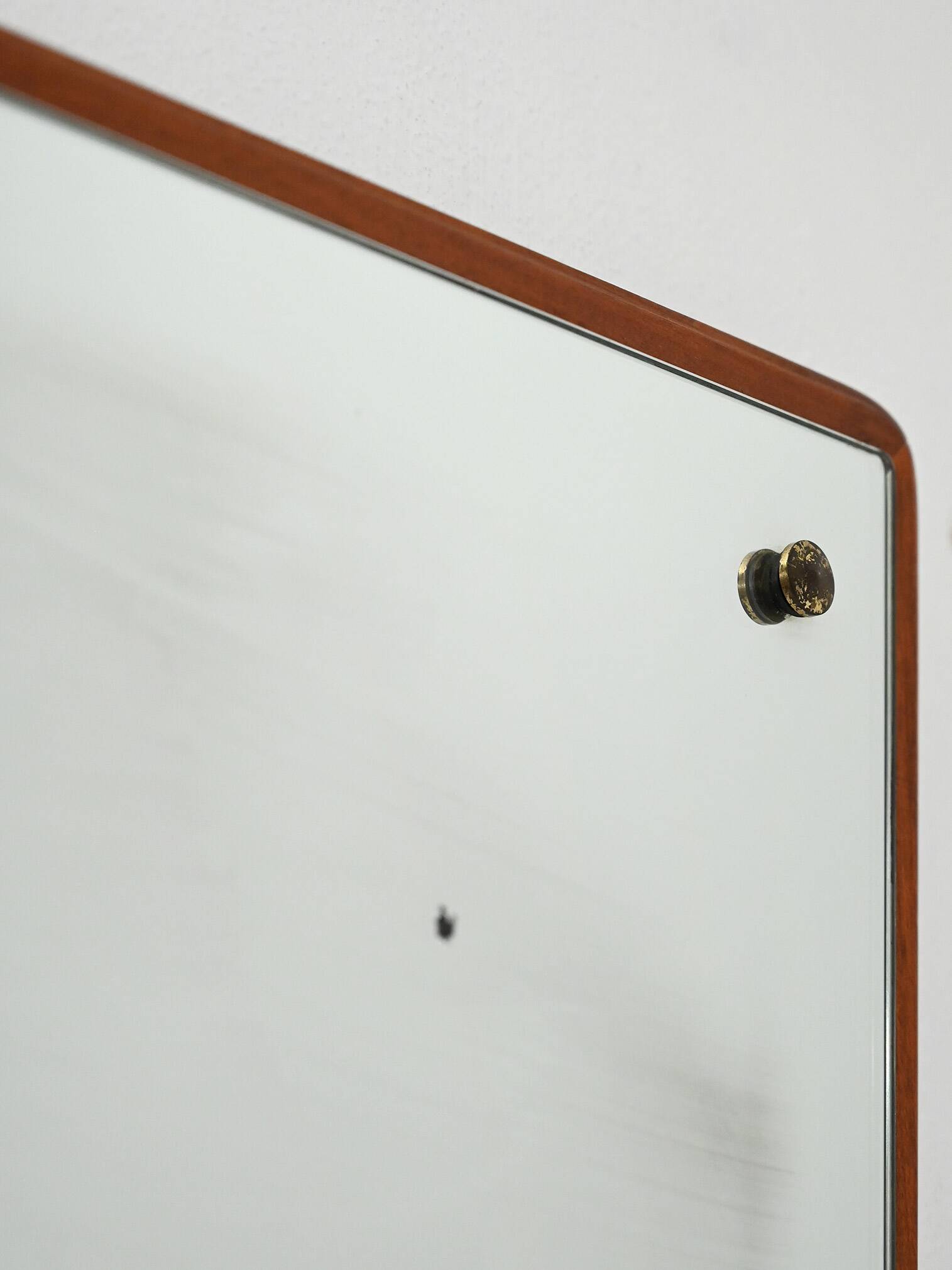 Scandinavian square teak mirror from the 1960s–70s