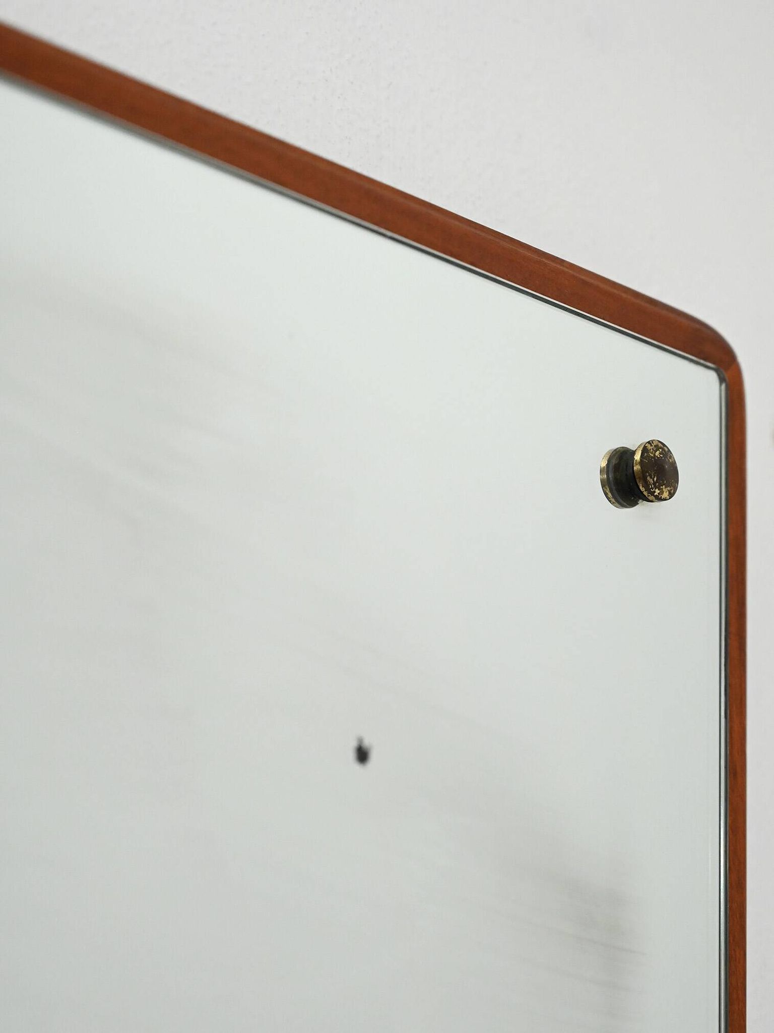 Scandinavian square teak mirror from the 1960s–70s