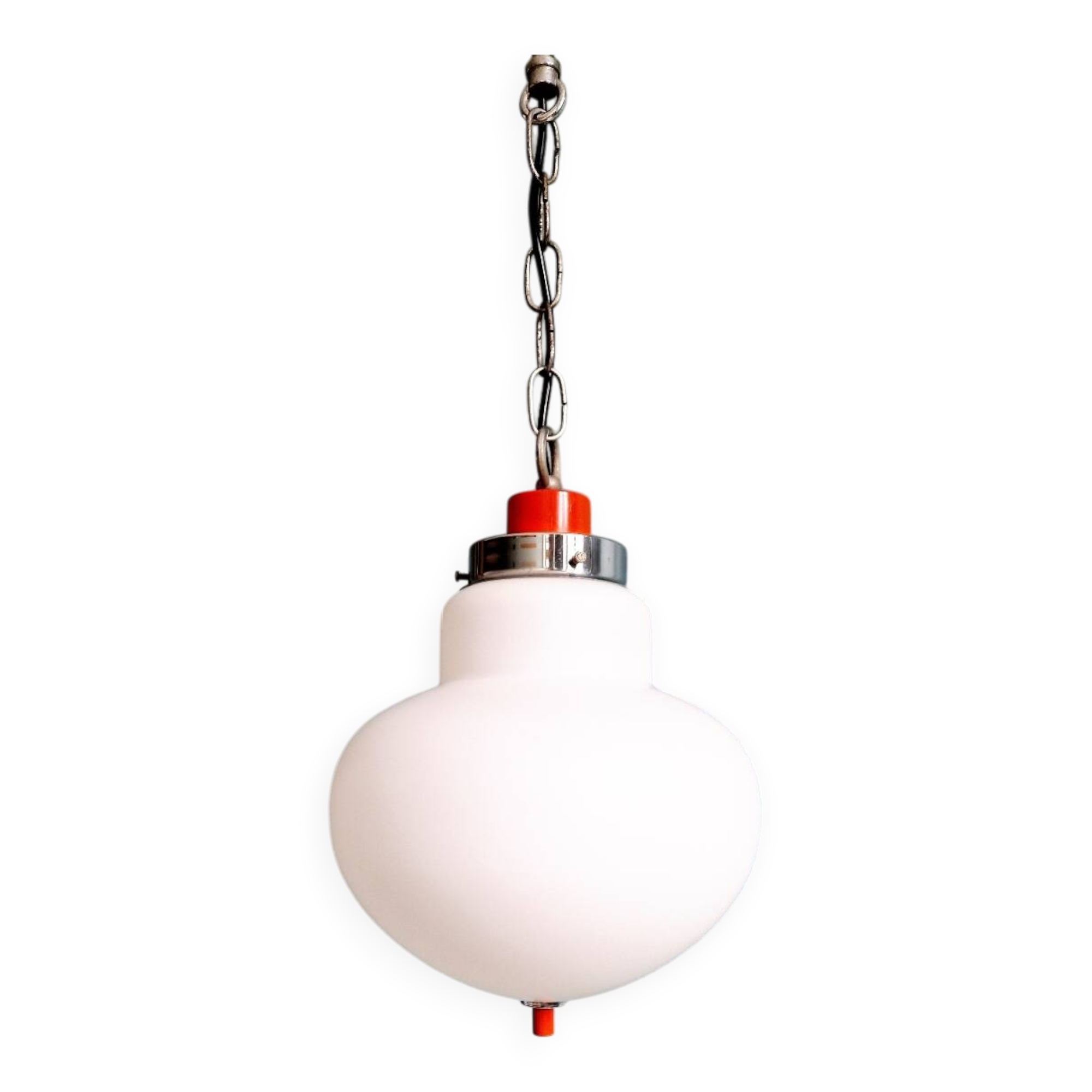 Suspension Space Age en opaline blanche, Massive, 1970